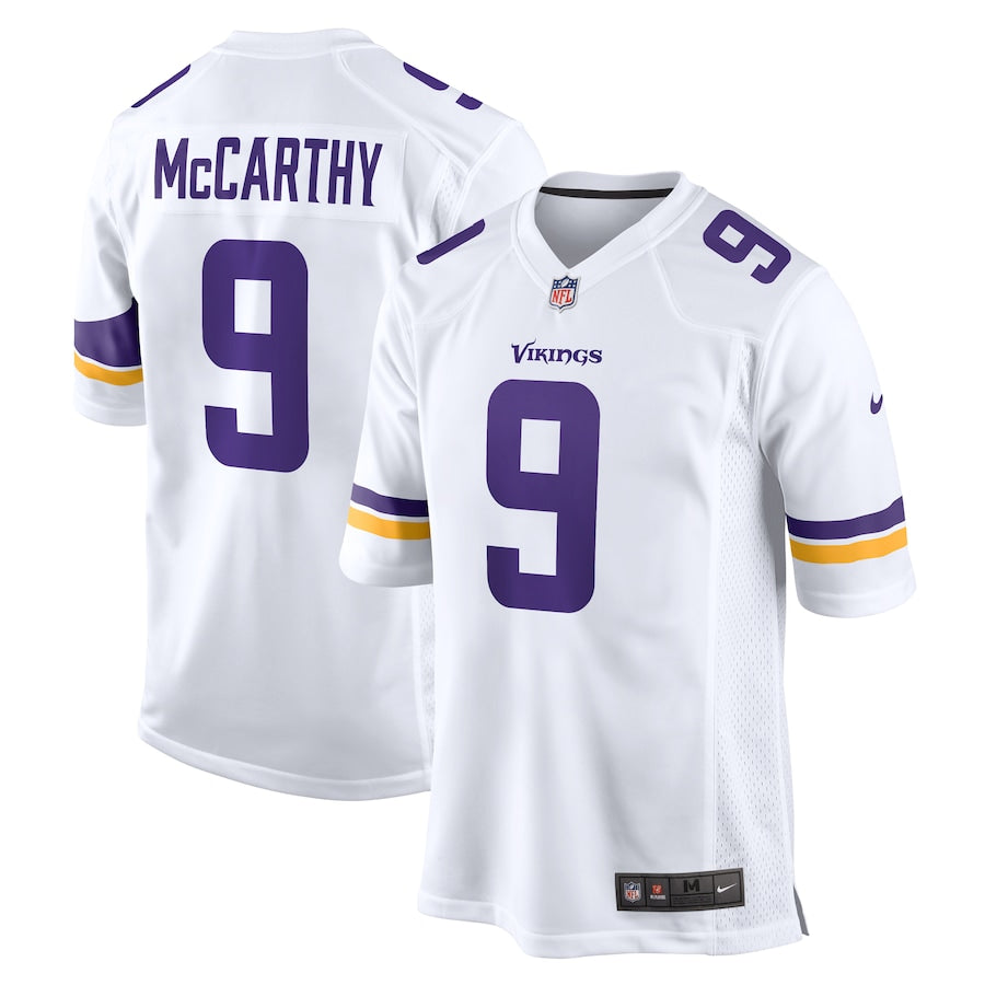 JJ McCarthy Minnesota Vikings base white jersey