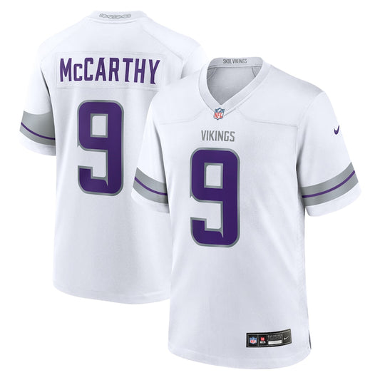 JJ McCarthy Minnesota Vikings all white jersey