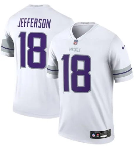 Justin Jefferson Minnesota Vikings all white jersey