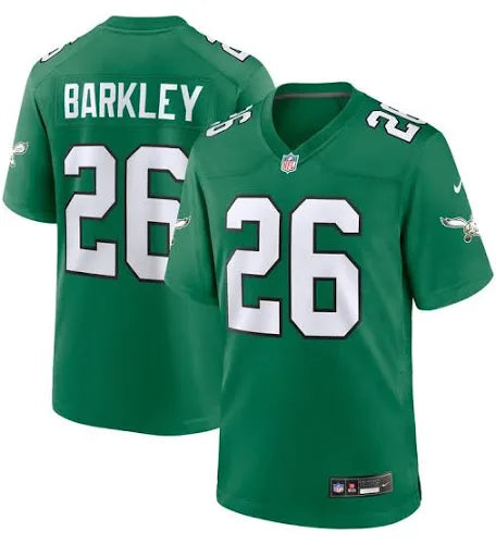 Saquon Barkley Philadelphia Eagles Kelly green jersey