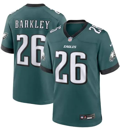 Saquon Barkley Philadelphia Eagles midnight green jersey