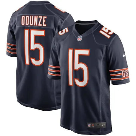 Rome Odunze Chicago Bears blue jersey