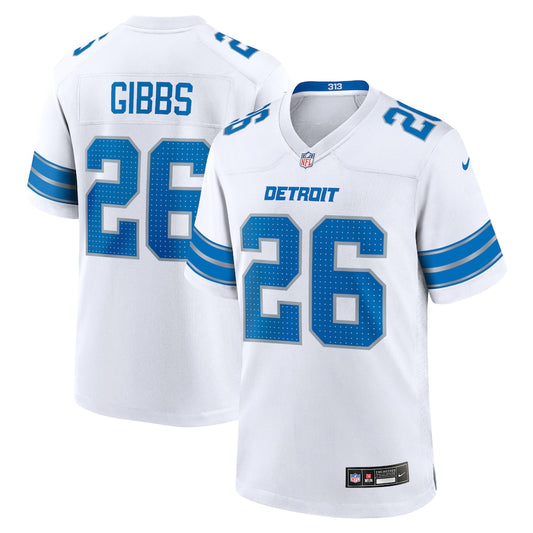 Jahmyr Gibbs Detroit Lions white jersey