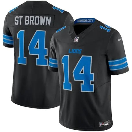 Amon Ra St Brown Detroit Lions black jersey