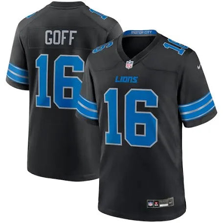 Jared Goff Detroit Lions black jersey