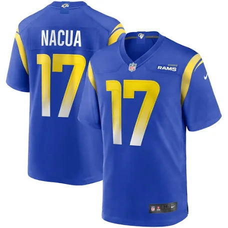 Puka Nacua Los Angeles Rams blue jersey