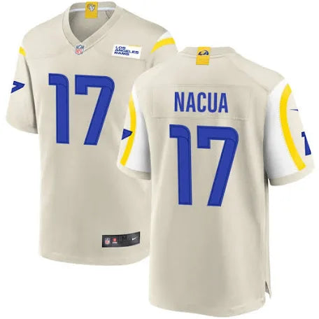 Puka Nacua Los Angeles Rams bone white jersey