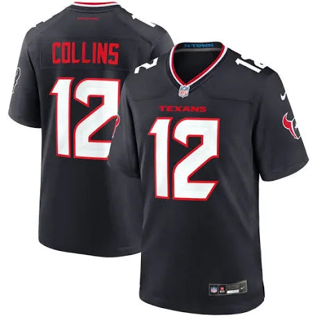 Nico Collins Houston Texans blue jersey