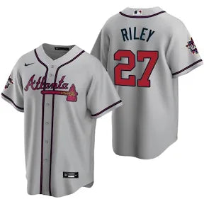 Austin Riley Atlanta Braves road gray jersey