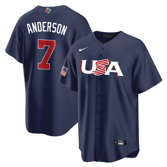 Tim Anderson Team USA blue jersey