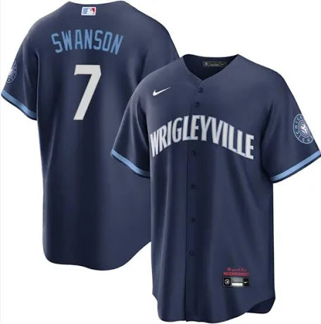 Dansby Swanson Chicago Cubs city connect jersey