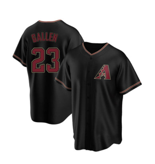 Zac Gallen Arizona Diamondbacks home black alternate jersey