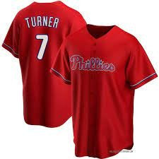 Trea Turner Philadelphia Phillies base red jersey