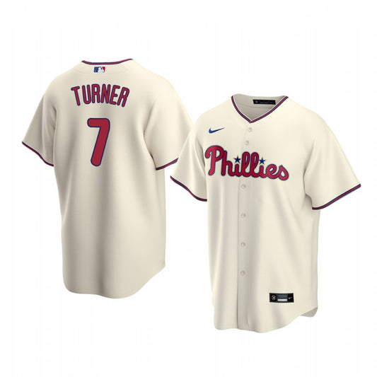 Trea Turner Philadelphia Phillies alternate cream white jersey