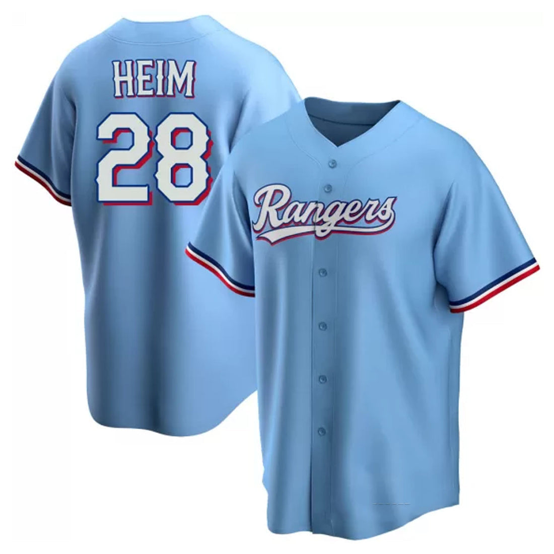 Jonah Heim Texas Rangers light blue retro jersey