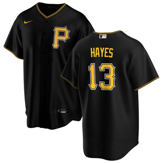 KeBryan Hayes Pittsburgh Pirates black alternate jersey