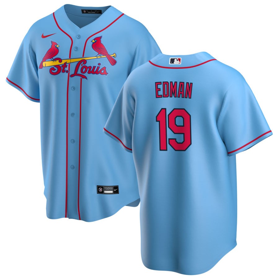 Tommy Edman St. Louis Cardinals light blue retro jersey