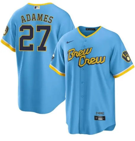 Willy Adames Milwaukee Brewers city connect jersey