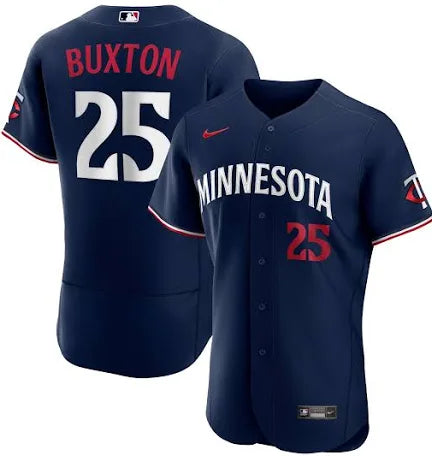 Byron Buxton Minnesota Twins dark blue alternate jersey