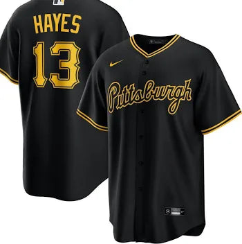 KeBryan Hayes Pittsburgh Pirates black retro jersey