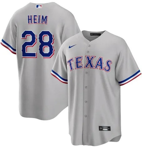 Jonah Heim Texas Rangers road gray jersey