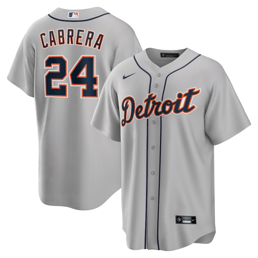 Miguel Cabrera Detroit Tigers road gray jersey