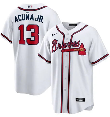 Ronald Acuña Jr Atlanta Braves home white jersey