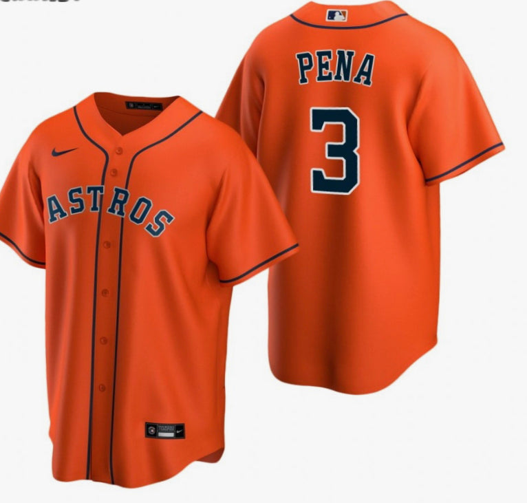 Jeremy Peña Houston Astros orange alternate jersey