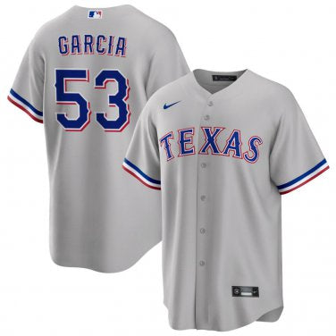 Adolis Garcia Texas Rangers road gray jersey