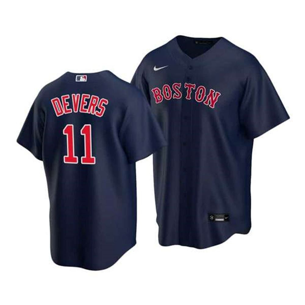 Rafael Devers Boston Red Sox blue alternate jersey