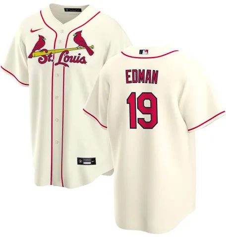 Tommy Edman St. Louis Cardinals home alternate cream white jersey