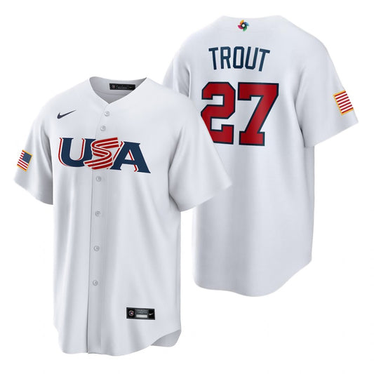 Mike Trout Team USA white jersey