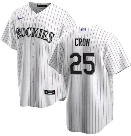 CJ Cron Colorado Rockies home white jersey