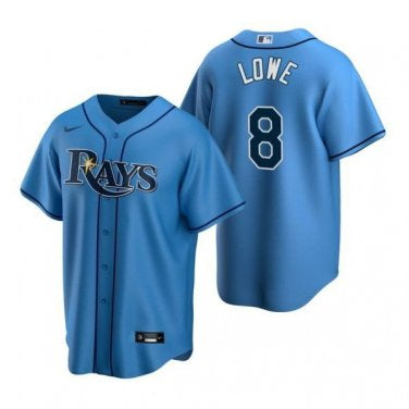 Brandon Lowe Tampa Bay Rays light blue alternate jersey