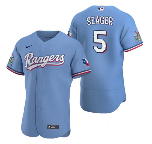 Corey Seager Texas Rangers light blue retro jersey