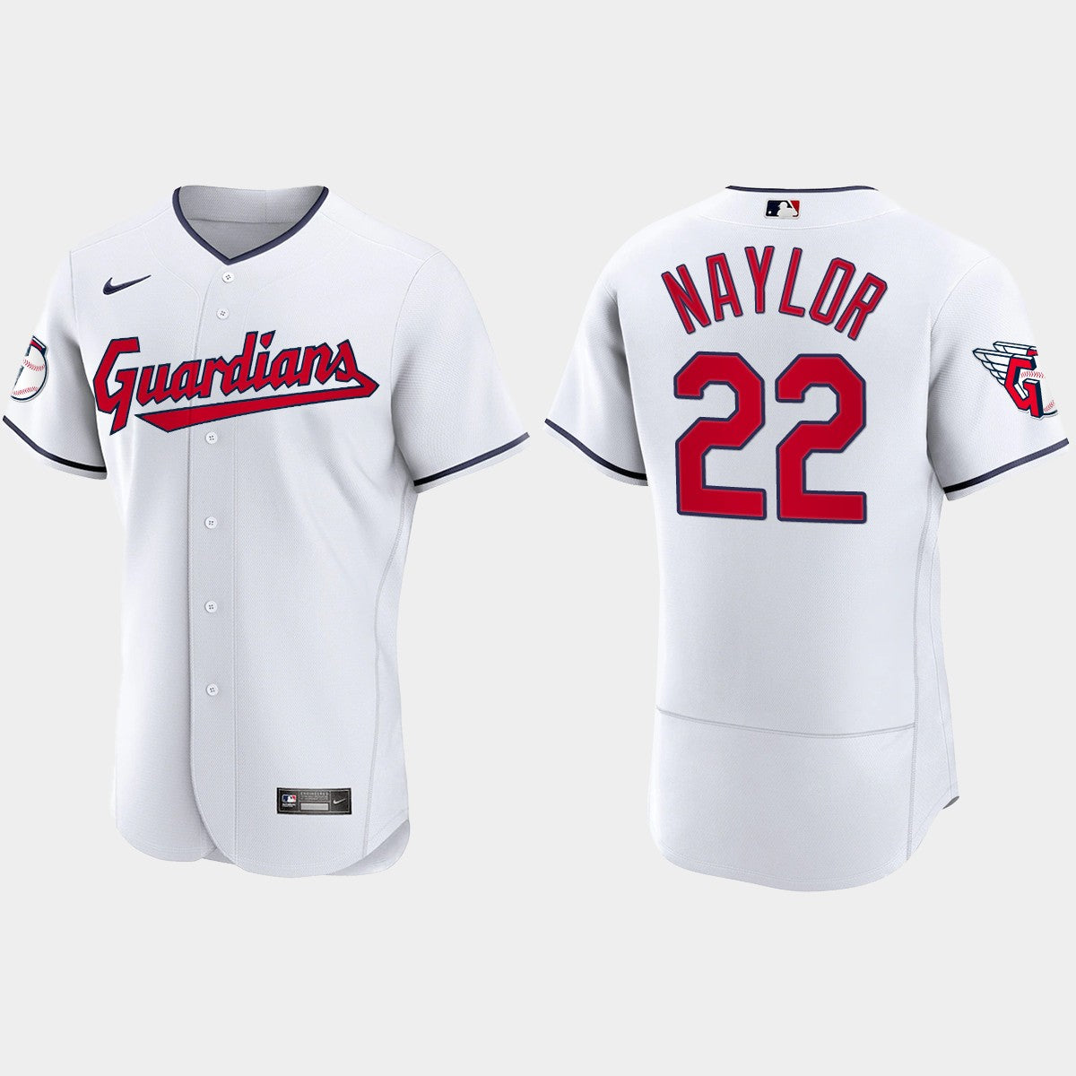 Josh Naylor Cleveland Guardians home white jersey