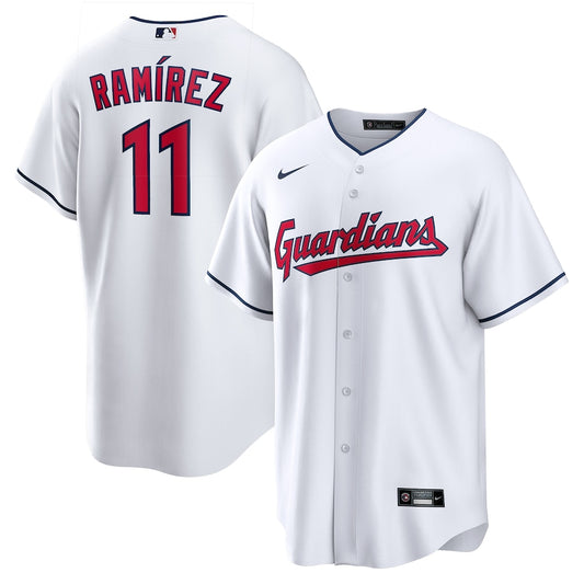 Jose Ramírez Cleveland Guardians home white jersey