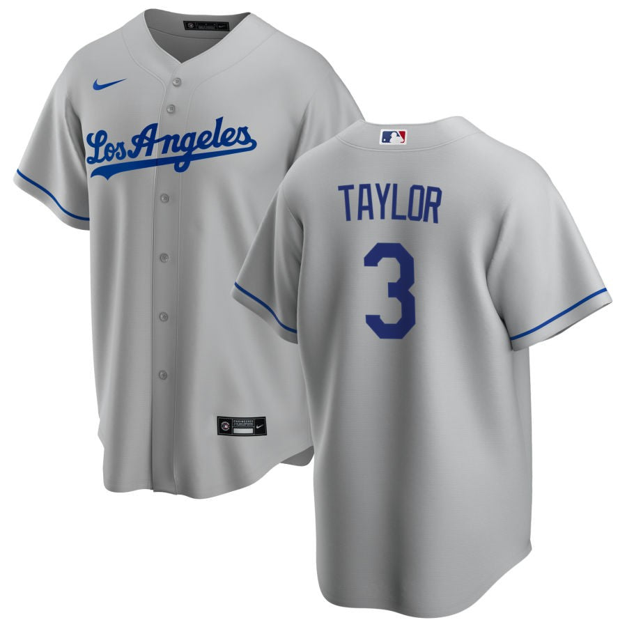 Chris Taylor Los Angeles Dodgers road gray jersey