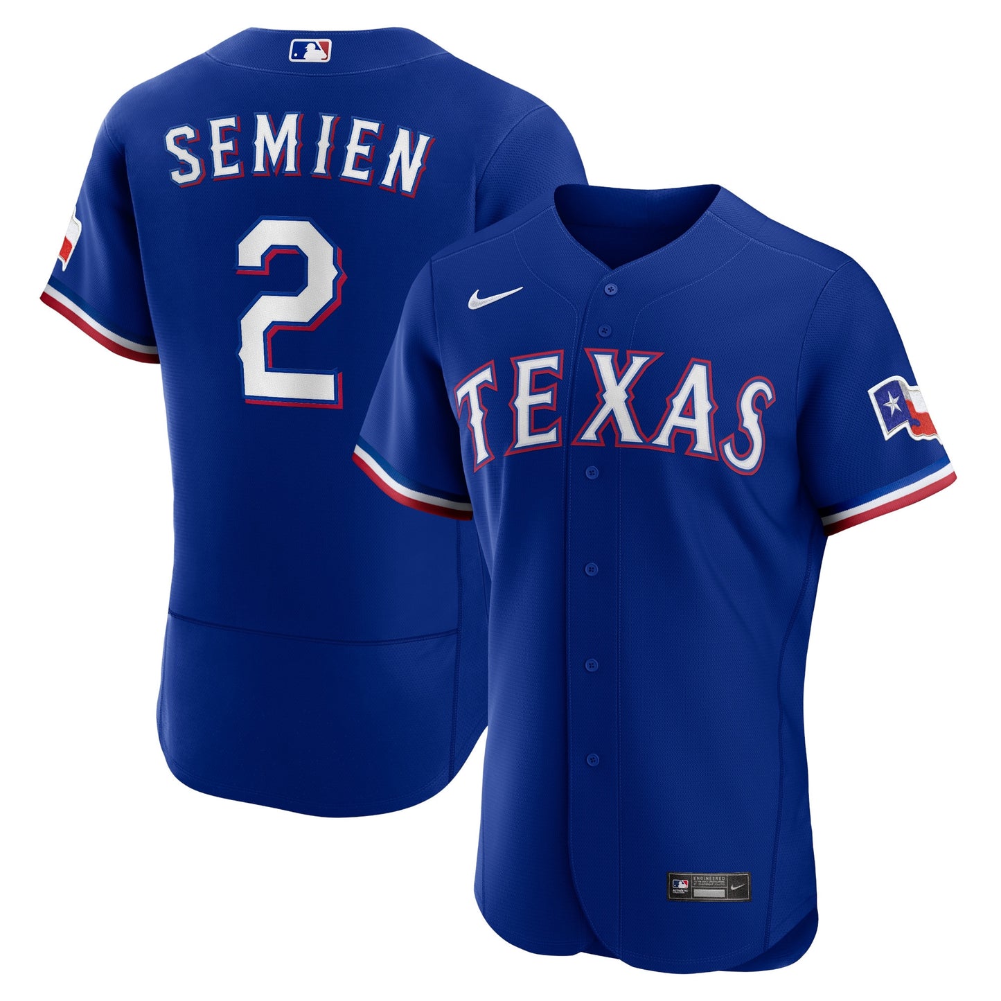 Marcus Semien Texas Rangers blue alternate jersey