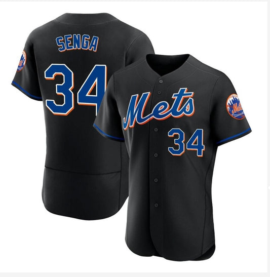 Kodai Senga New York Mets black alternate jersey