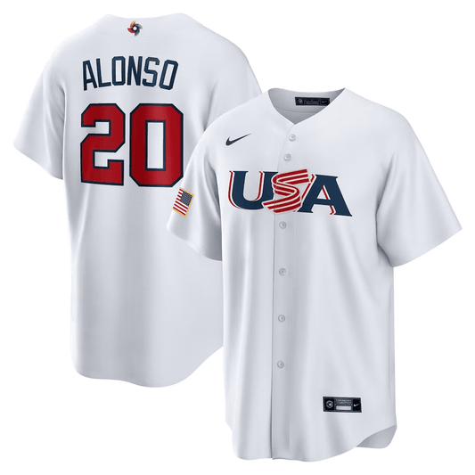 Pete Alonso Team USA white jersey