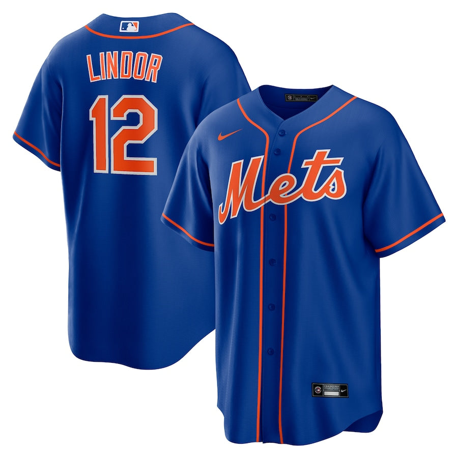 Francisco Lindor New York Mets blue alternate jersey