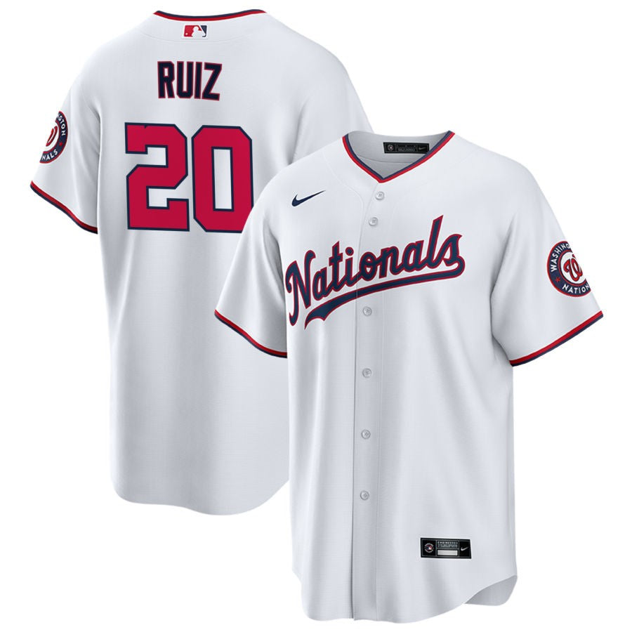 Keibert Ruiz Washington Nationals home white jersey