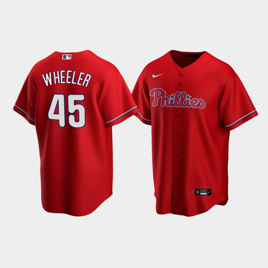 Zack Wheeler Philadelphia Phillies base red jersey