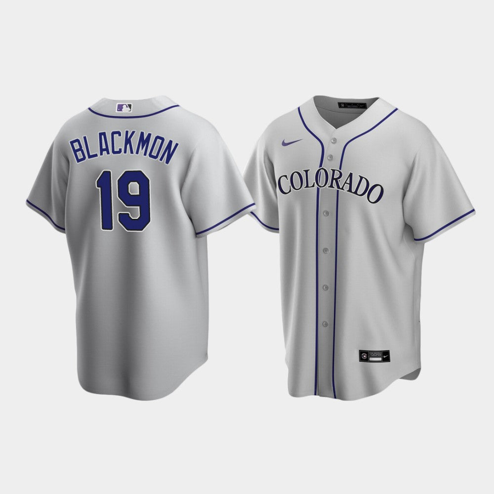 Charlie Blackmon Colorado Rockies road gray jersey