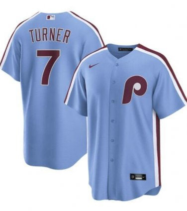 Trea Turner Philadelphia Phillies powder blue jersey