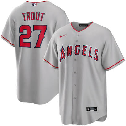 Mike Trout Los Angeles Angels road gray jersey