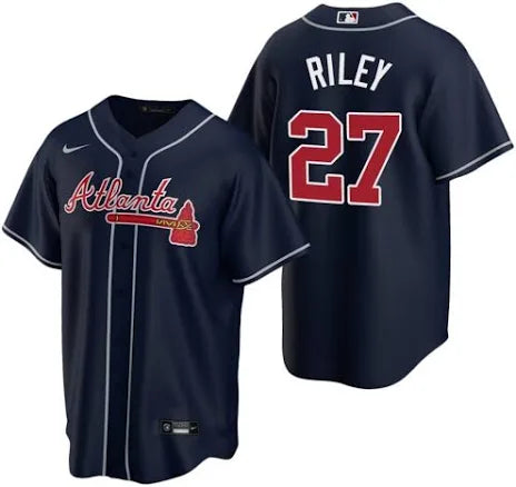 Austin Riley Atlanta Braves blue jersey