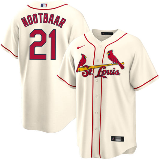 Lars Nootbaar St. Louis Cardinals home alternate cream white jersey