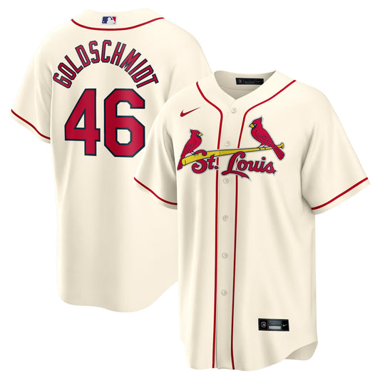 Paul Goldschmidt St. Louis Cardinals home alternate cream white jersey